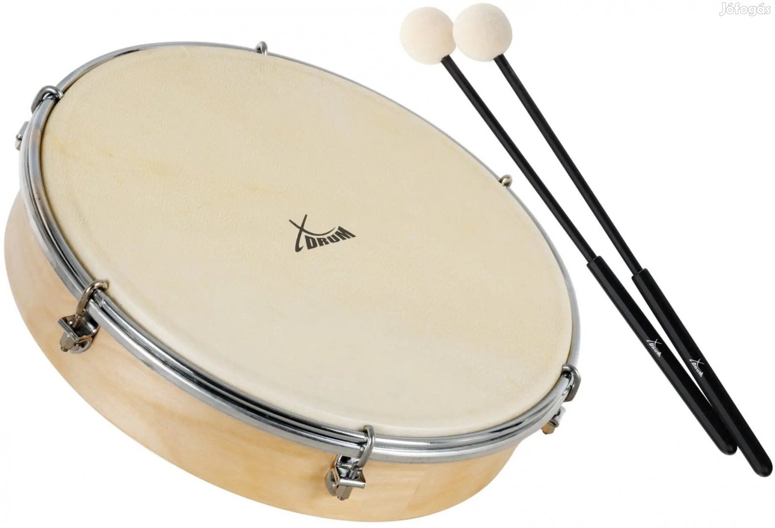 XDrum HTM-12S 12" kézi dob természetes fejjel ütőkkel