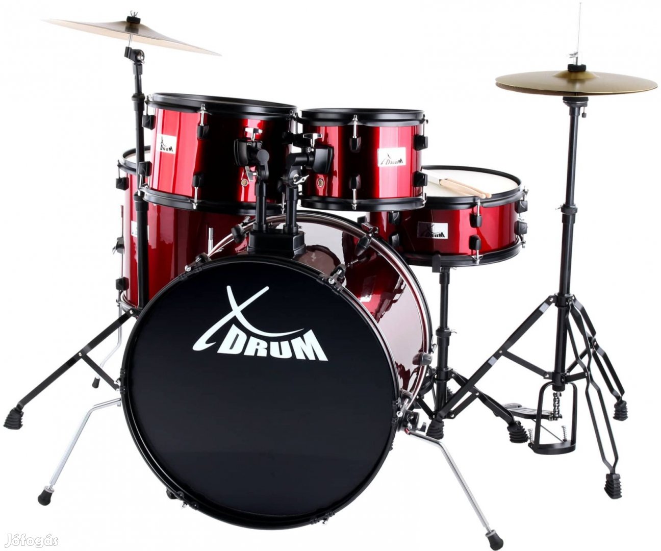 XDrum Rookie 22" Fusion dobszett, rubinvörös színben