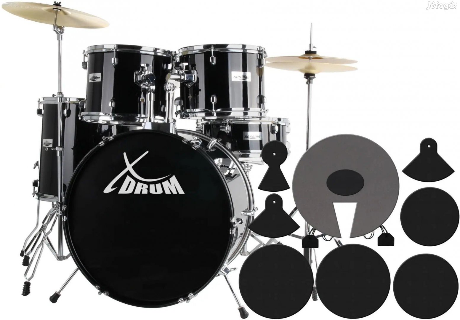 XDrum Semi 22" Standard Dob SZETT Éjfekete + Tompító SZETT