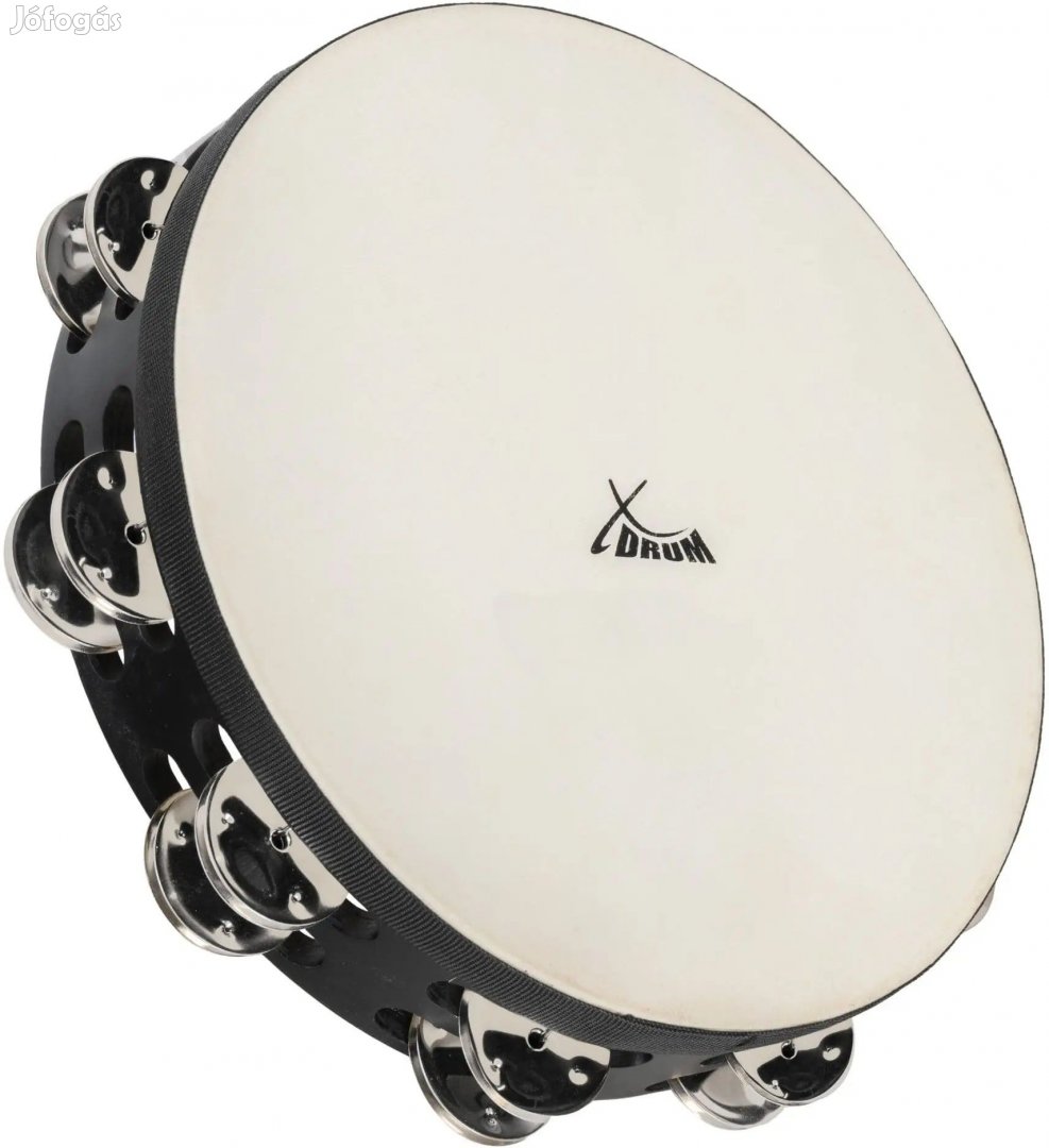XDrum TMF10-BK 10" tamburin bőrrel
