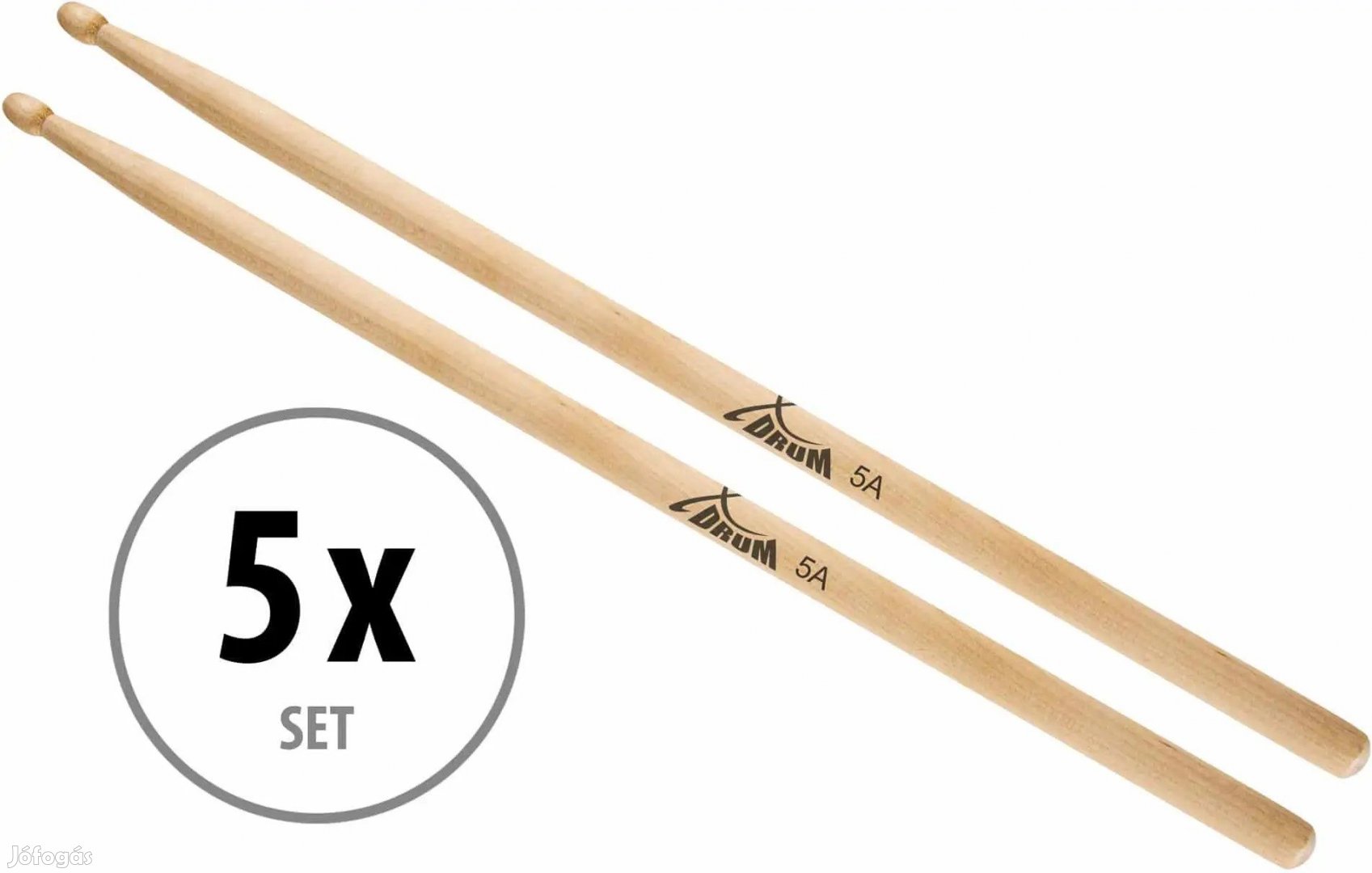 XDrum dobverők 5A fa fej 5 pár