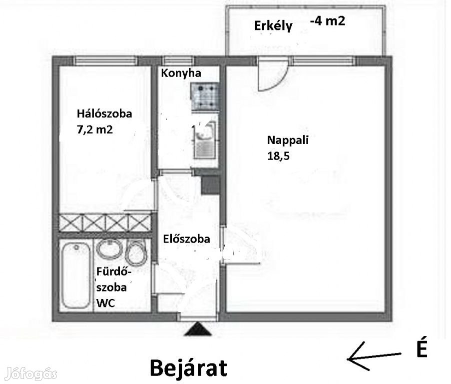 XIX. Kerület, Kosárfonó utca, 37 m2-es, 4. emeleti, társasházi lakás