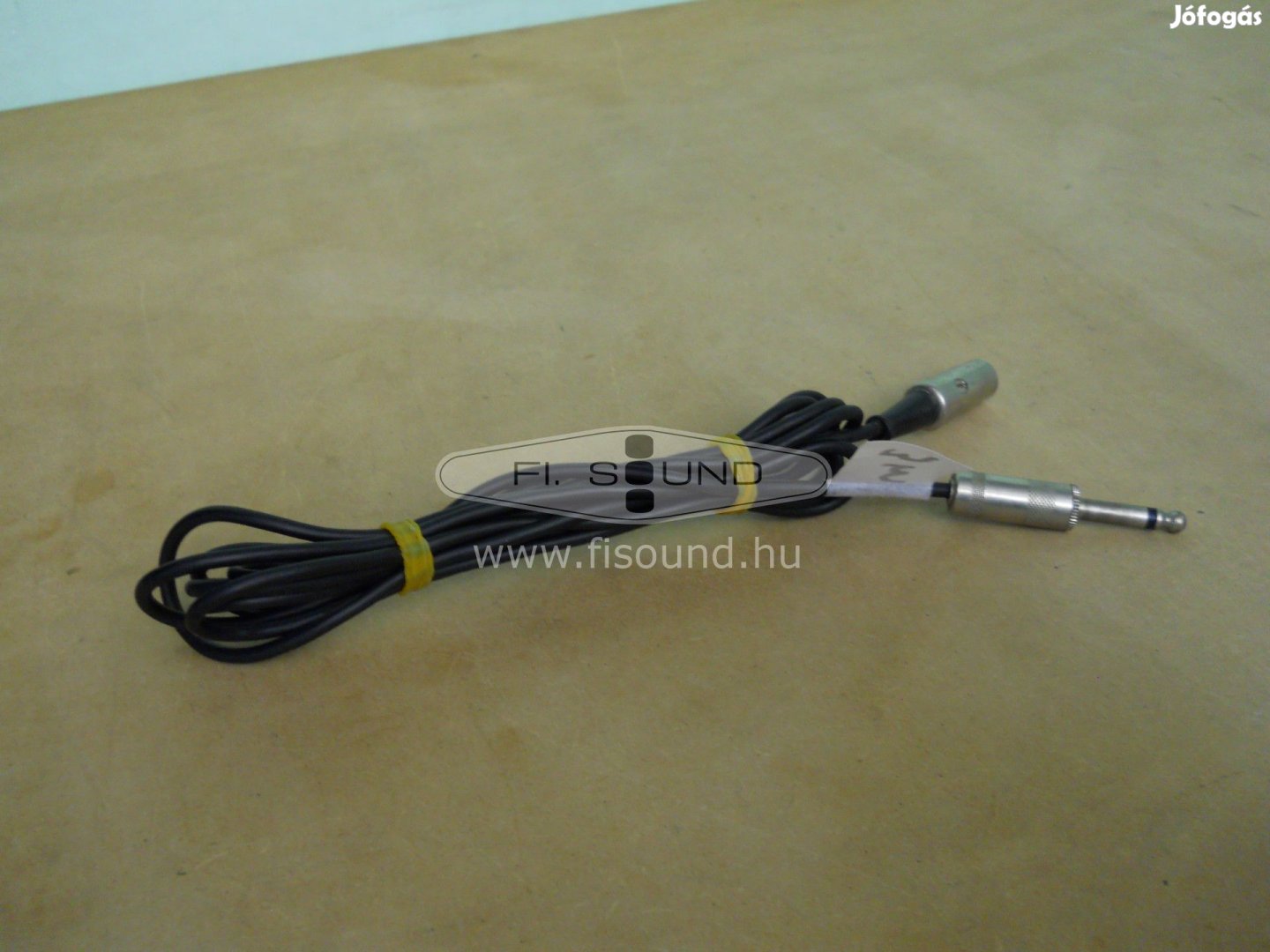 XLR 6,3-s jack mono átjátszó kábel, 3-m-s