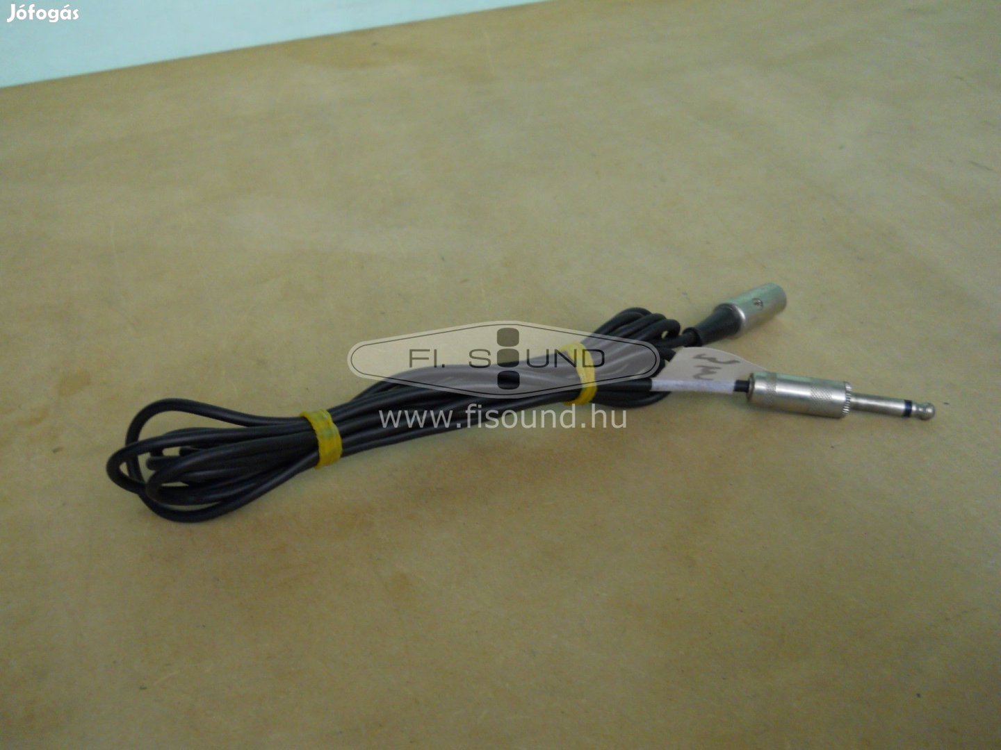 XLR 6,3-s jack mono átjátszó kábel, 3-m-s