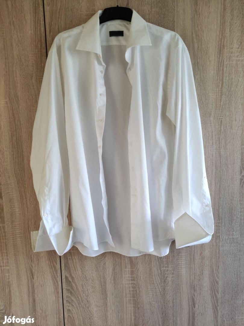 XL-es 43-as fehér férfi ing Suit