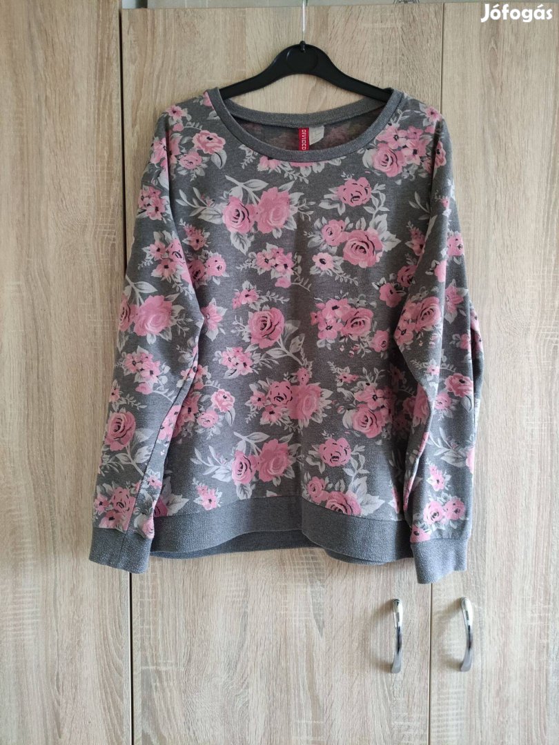 XL-es női rózsás pulóver Atmosphere
