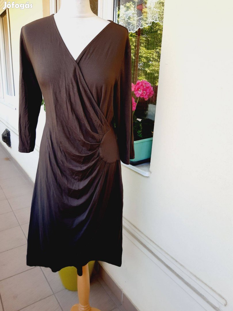 XL-es oldalt húzott elegáns pamut női ruha
