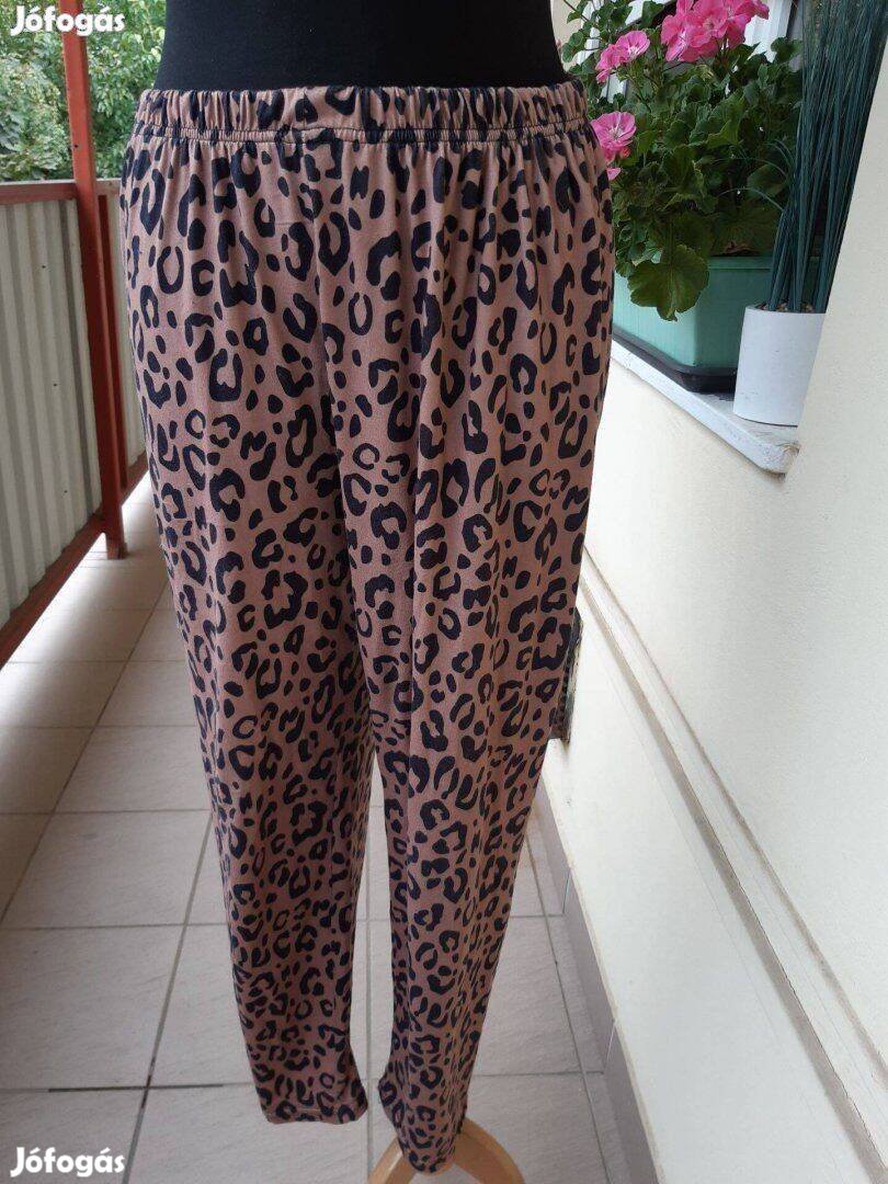 XL-es párduc mintás pamut női nadrág,leggings