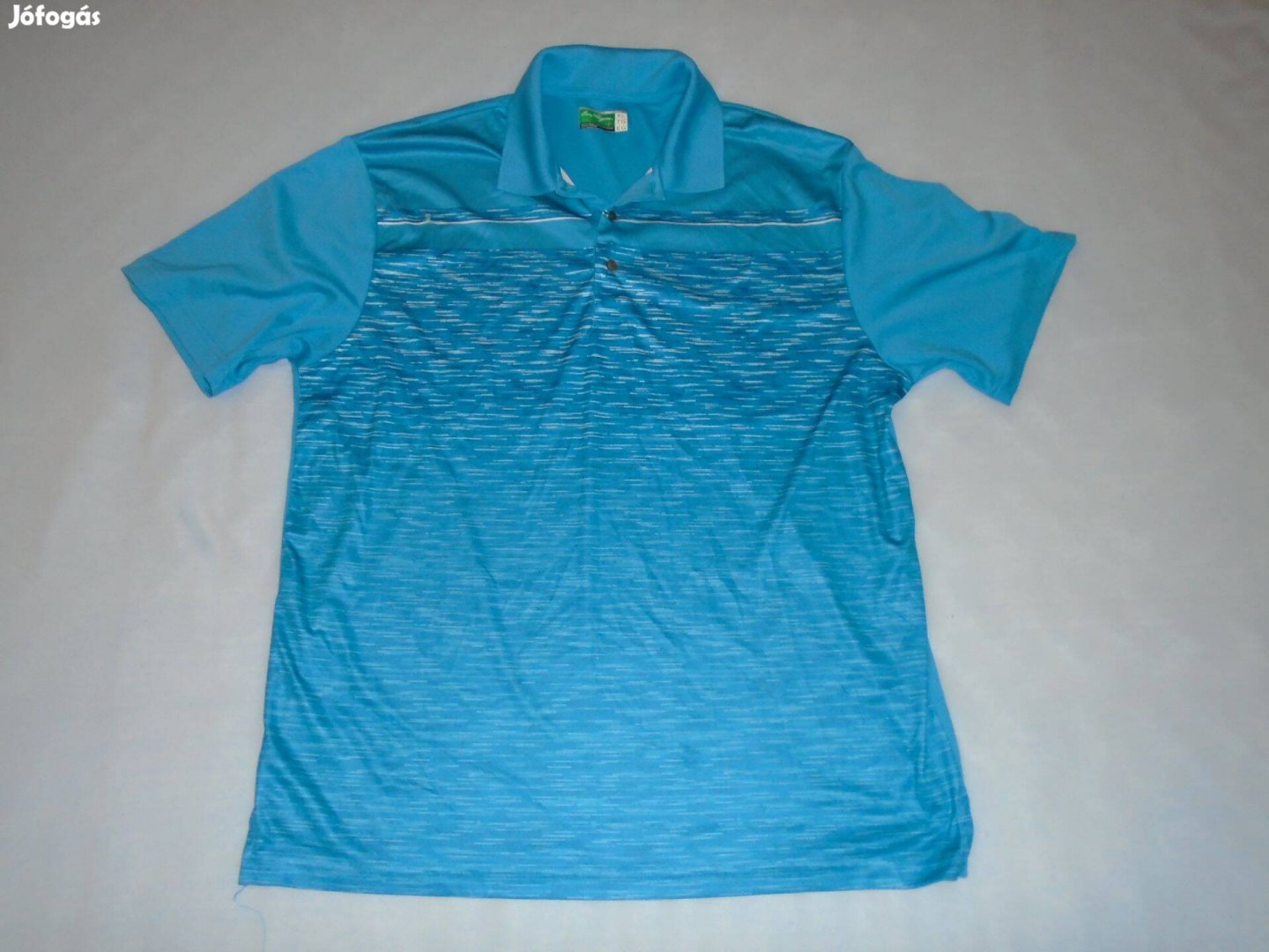 XL méretű kék galléros póló (méret XL)