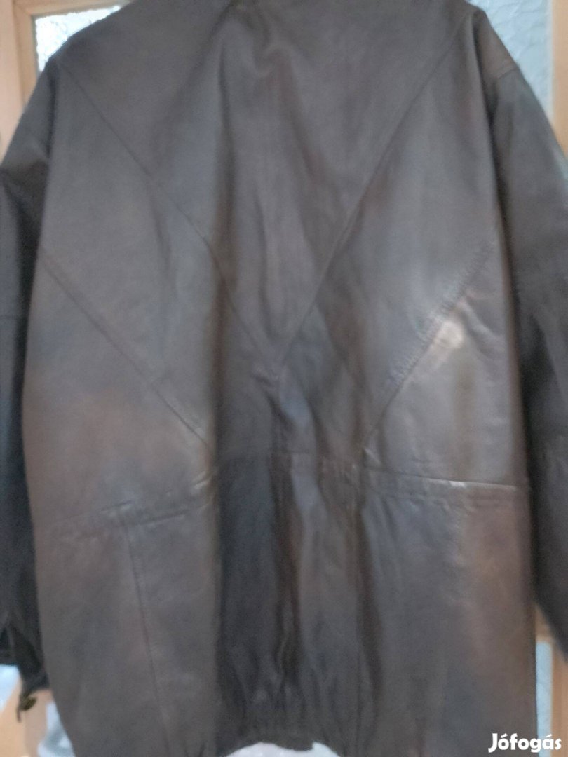 XL-s Valódi Bőr kabát, bélelt,