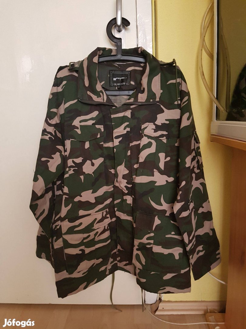 XL új tavaszi horgász vadász katonai ing felső zubbony kabát kapucnis