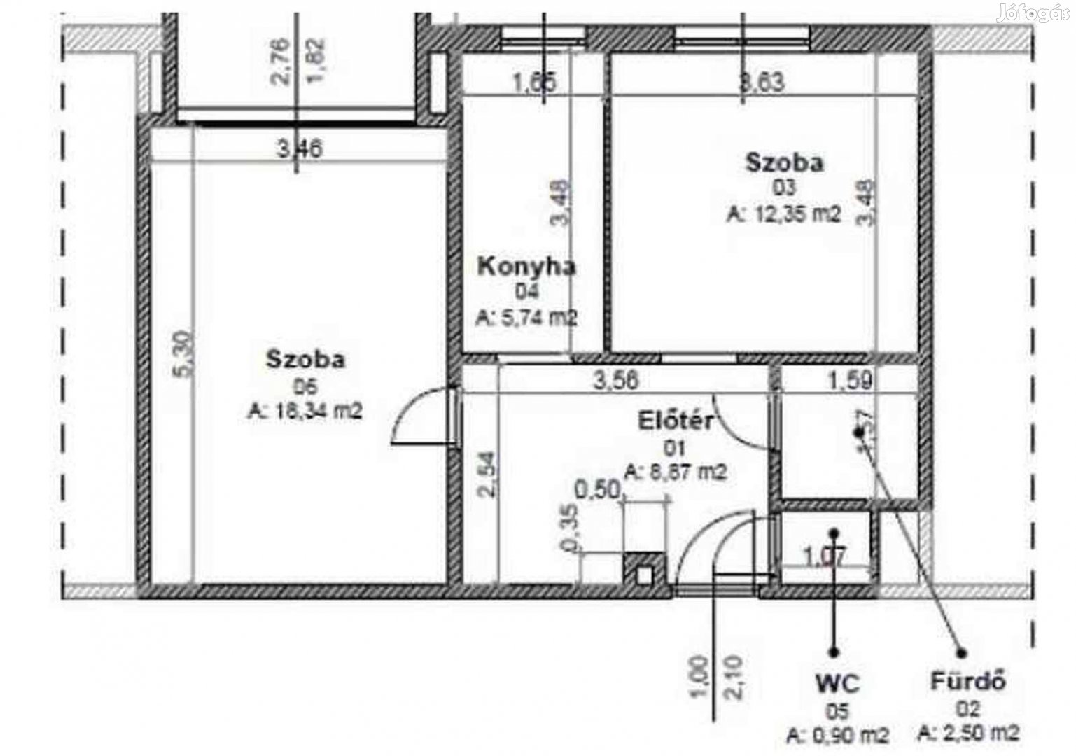 XVII kerületi 51m2 panellakás(panelprogramos, 2 szoba,erkély)