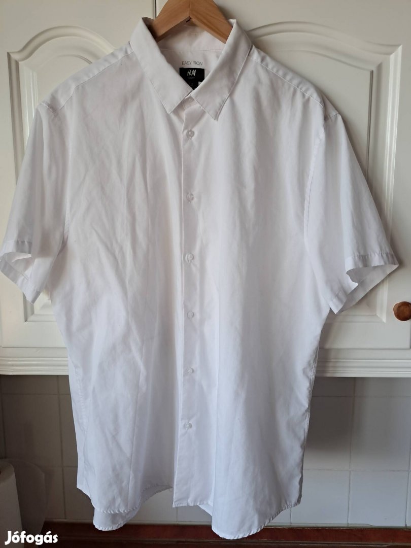 XXL-Es H & M EASY Iron Slim Fit  Fehér ING 