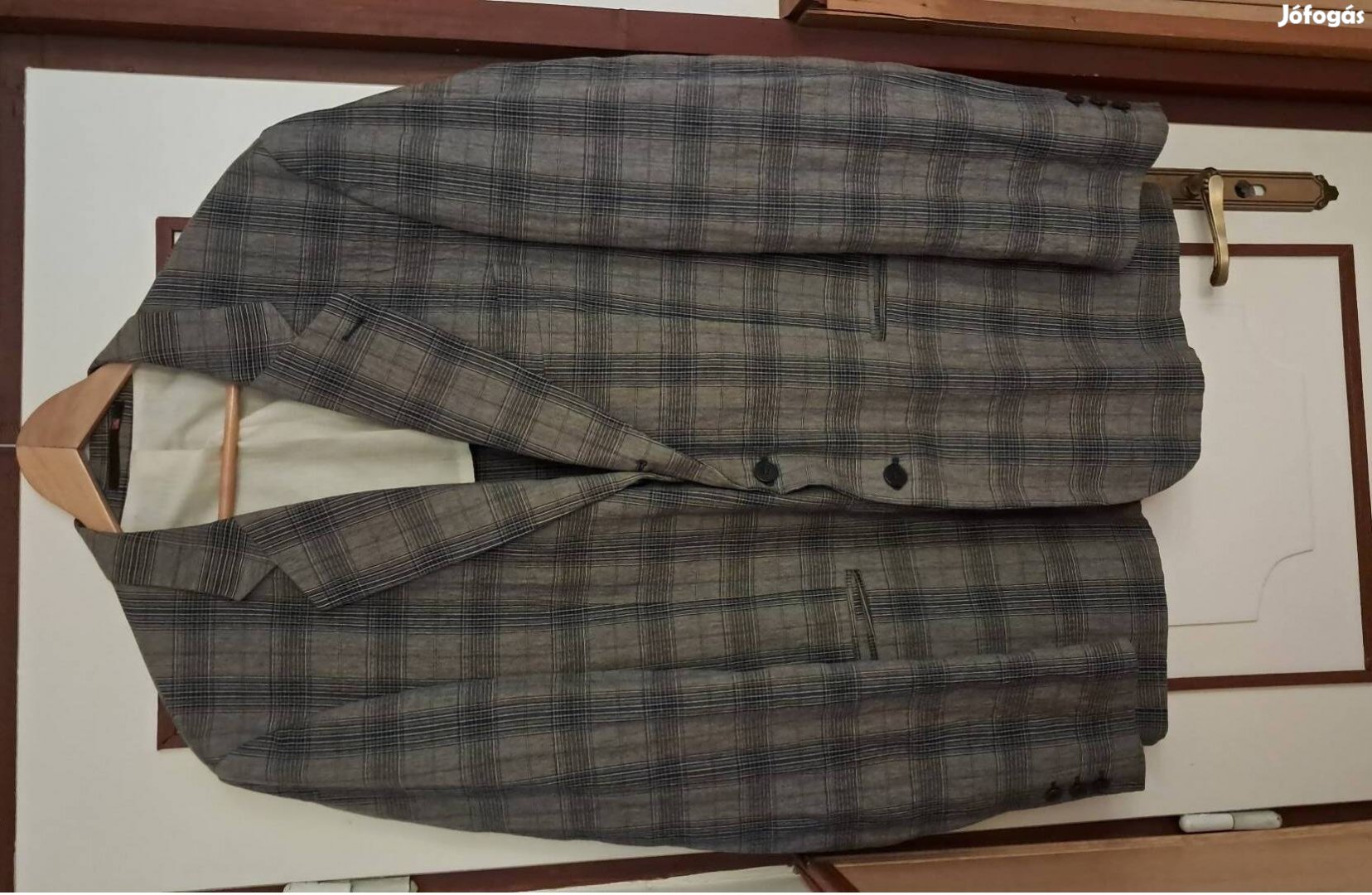 XXL-Es Szürke- KÉK Kockás Four You Zakó