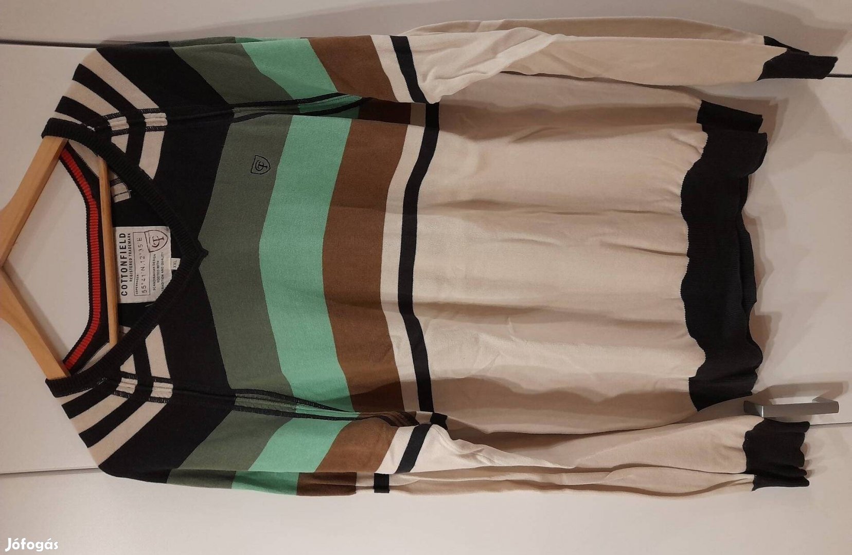 XXL-es színes, mintás, elegáns Cottonfield pulóver