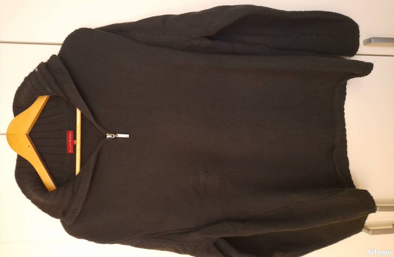 XXL-es szürke garbóig felhúzható PR pulóver