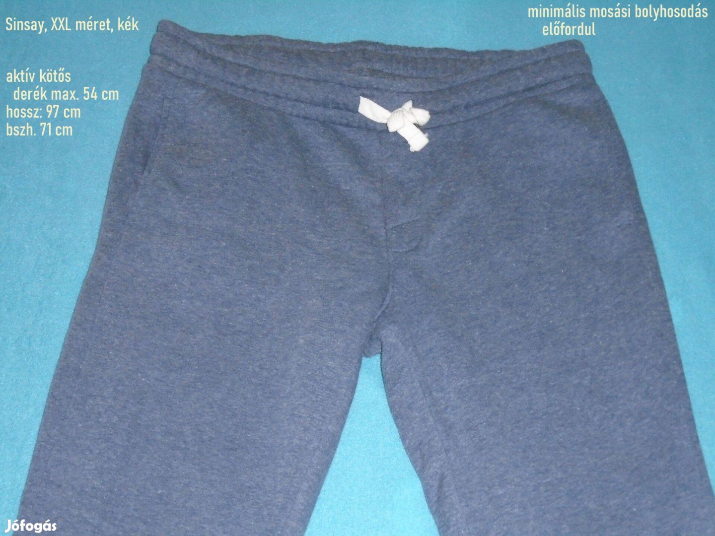 XXL kék szabadidőnadrág jogger (méret XXL) nadrág