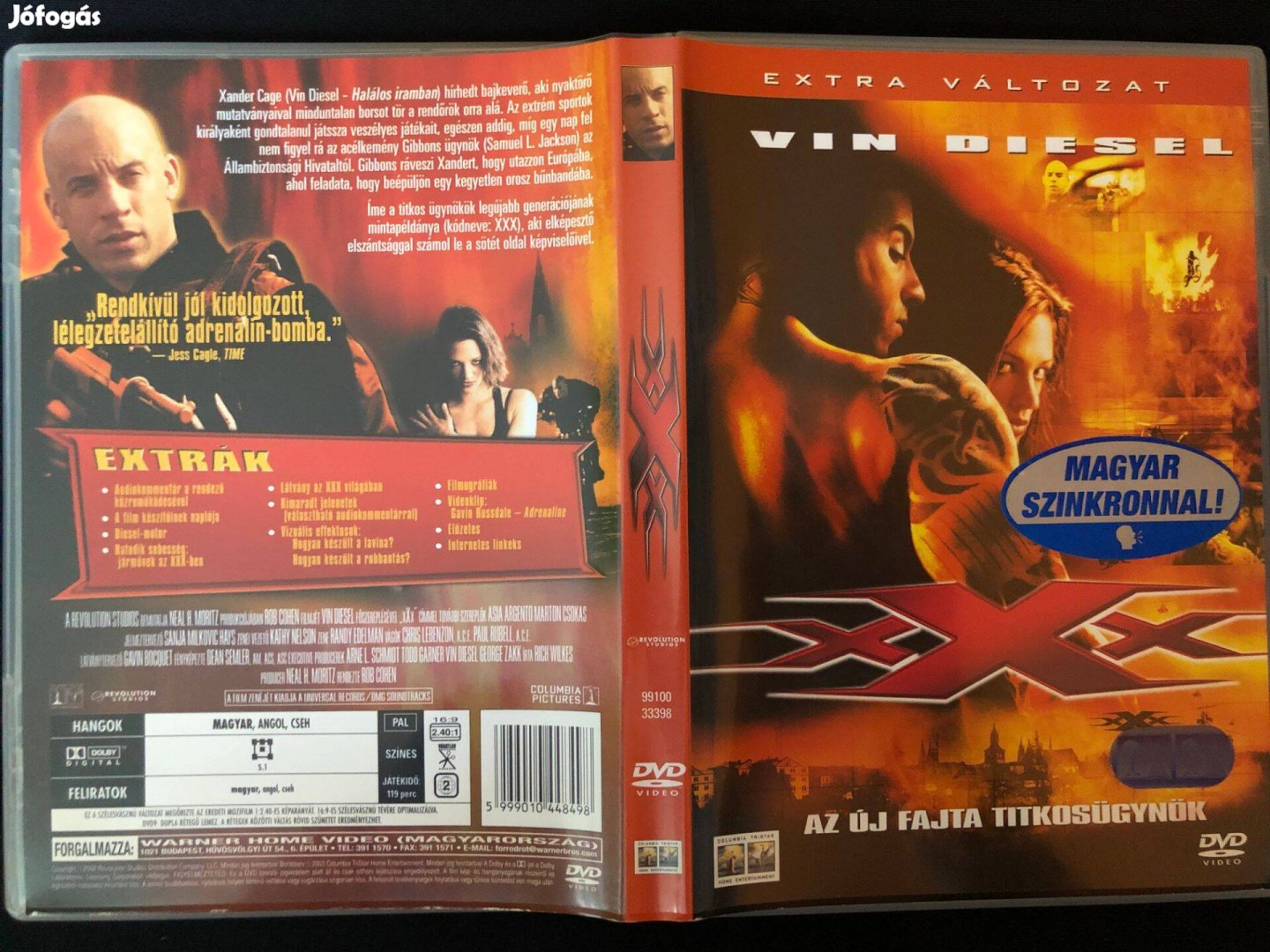 XXX - (Tripla X) (karcmentes, extra változat, Vin Diesel) DVD