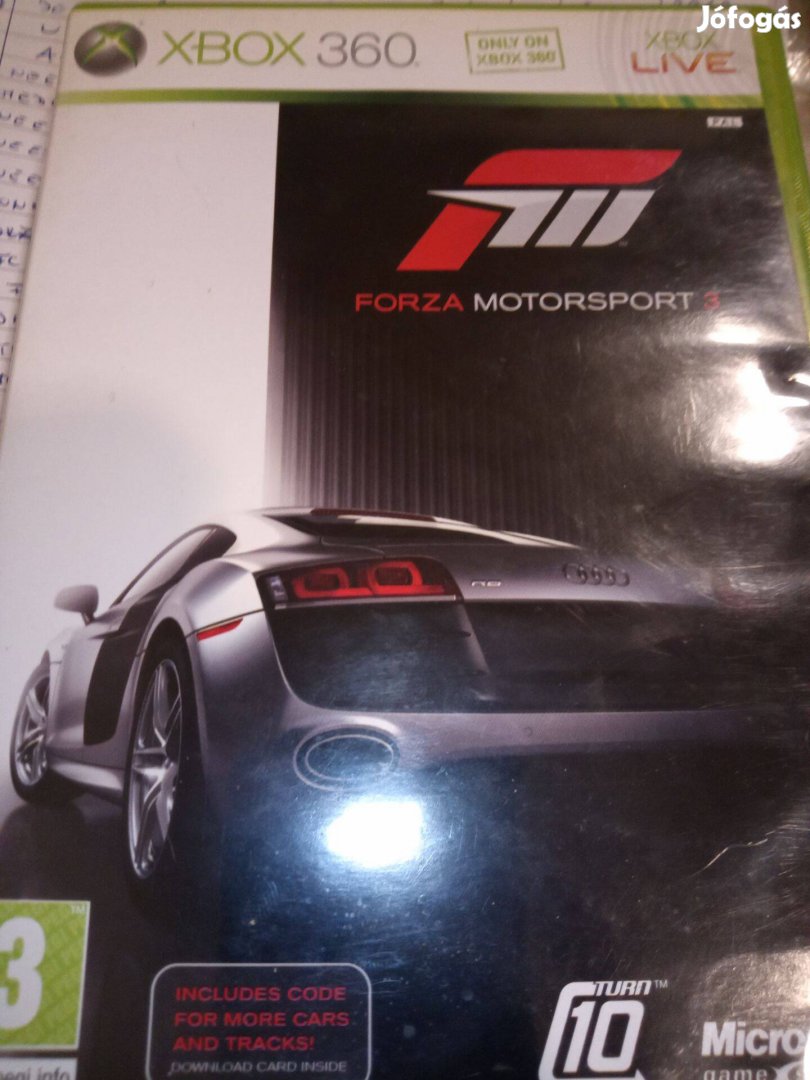 X-166 Xbox 360 Eredeti Játék : Forza Motorsport 3 ( karcmentes)