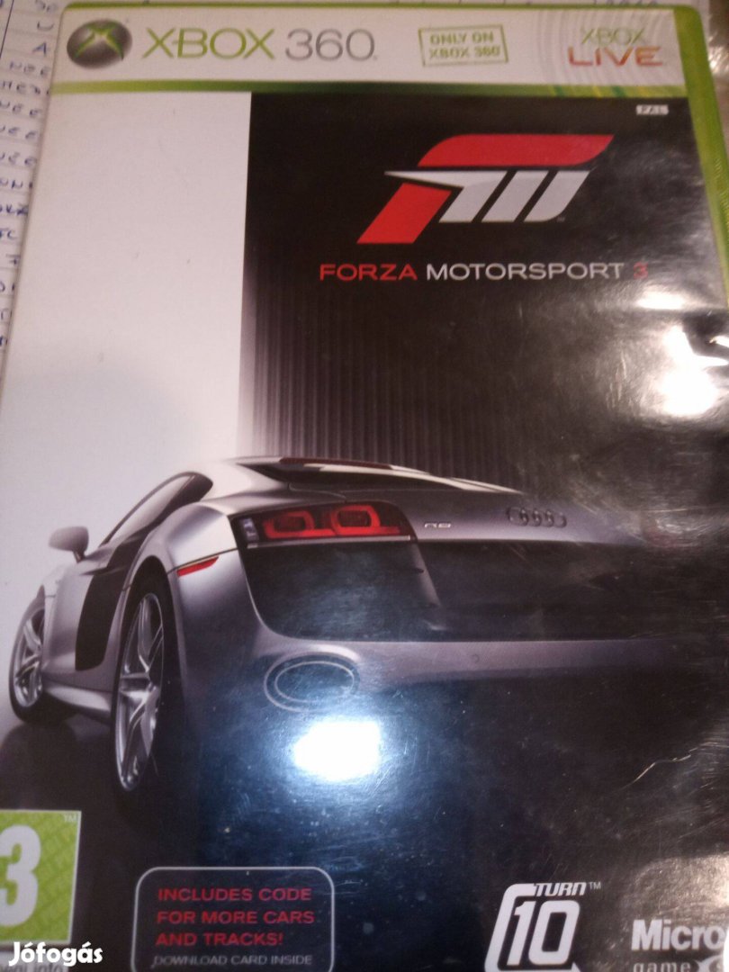 X-166 Xbox 360 Eredeti Játék : Forza Motorsport 3 ( karcmentes)