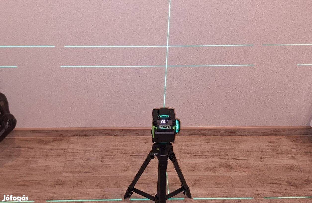 X.2 aksi+tripod 4D-16 vonal 360° zöldfényű szintezőlézer-Utánvétes ár
