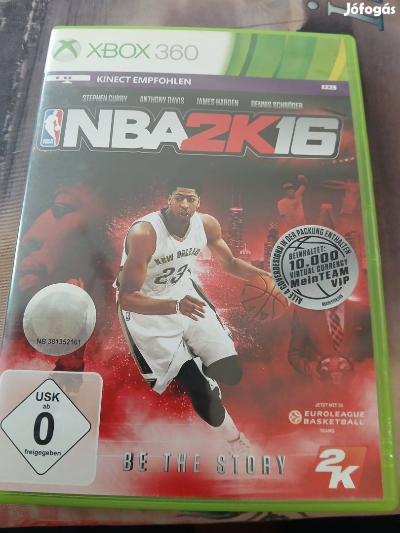 X-60 Xbox 360 Eredeti Játék NBA 2K16 hajszálkarcos
