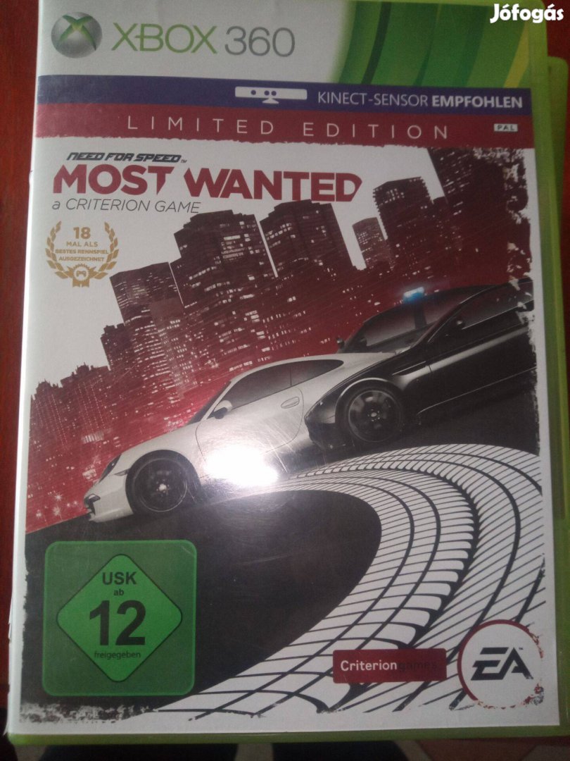 X-64 Xbox 360 Eredeti Játék : Need For Speed Most Wanted ( karcos)
