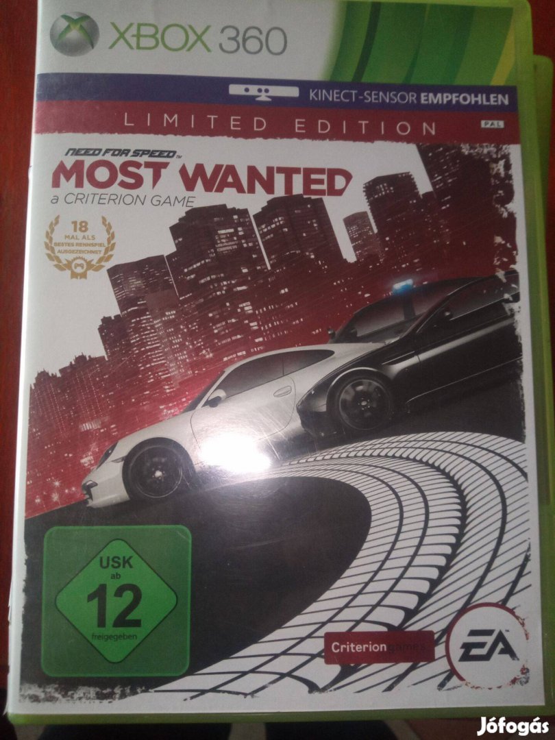 X-64 Xbox 360 Eredeti Játék : Need For Speed Most wanted ( karcos)