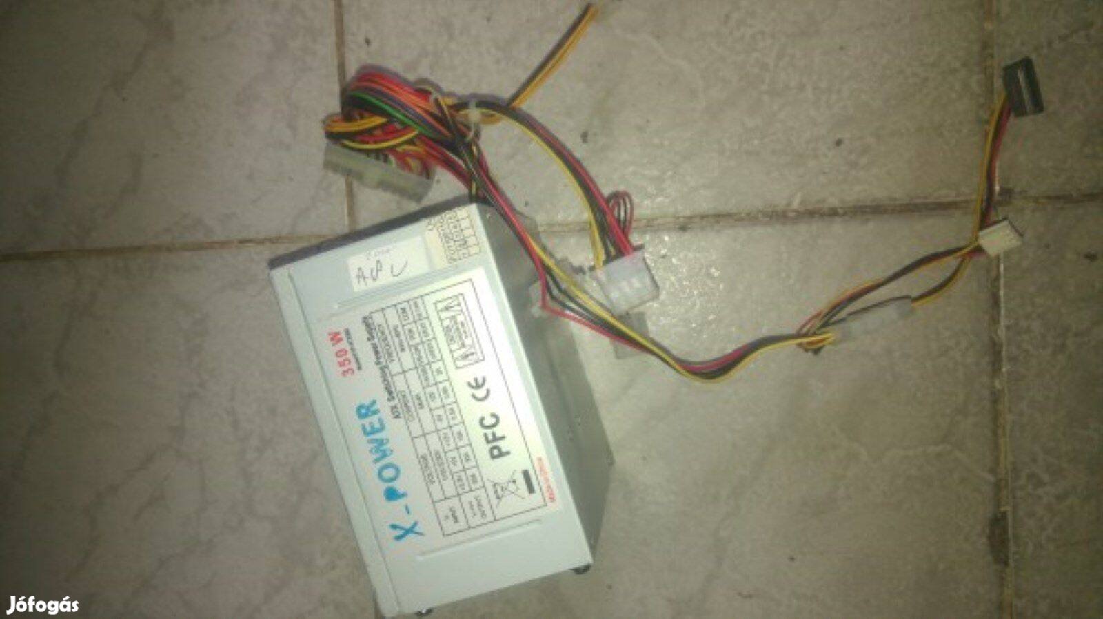 X-Power 350W-os tápegység számítógépbe tesztelt, működő