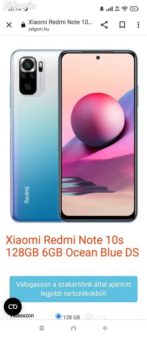 Xaomi redmi note 10 s