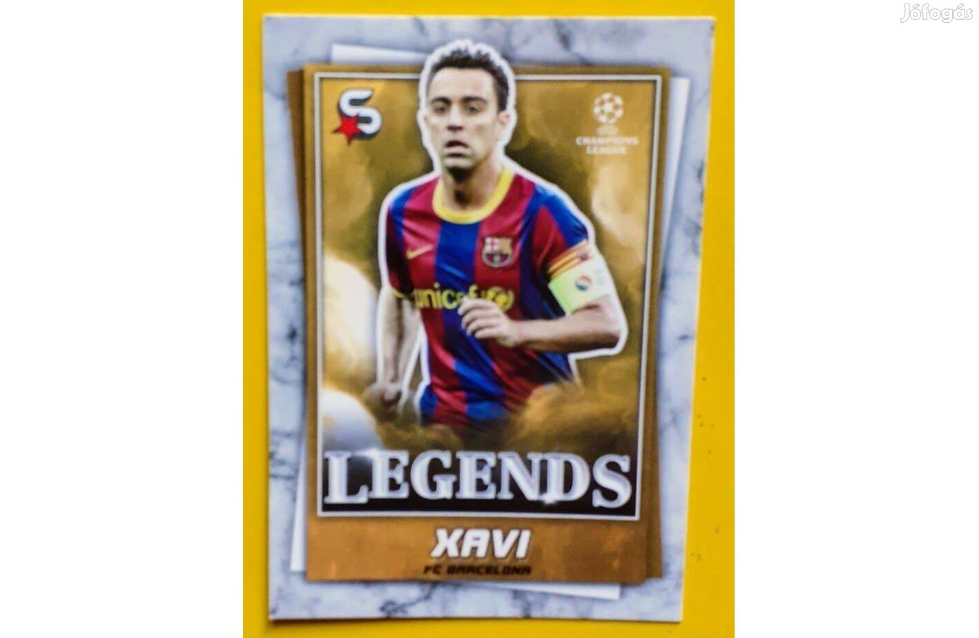 Xavi Barcelona Legends focis kártya Topps UEFA Super Stars 2022/2023