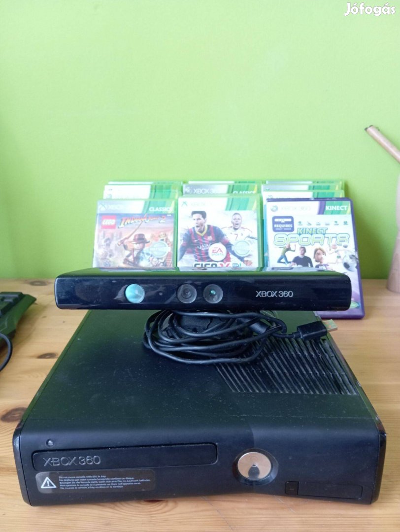 Xbox360, 4gb, kinect-tel és játékokkal