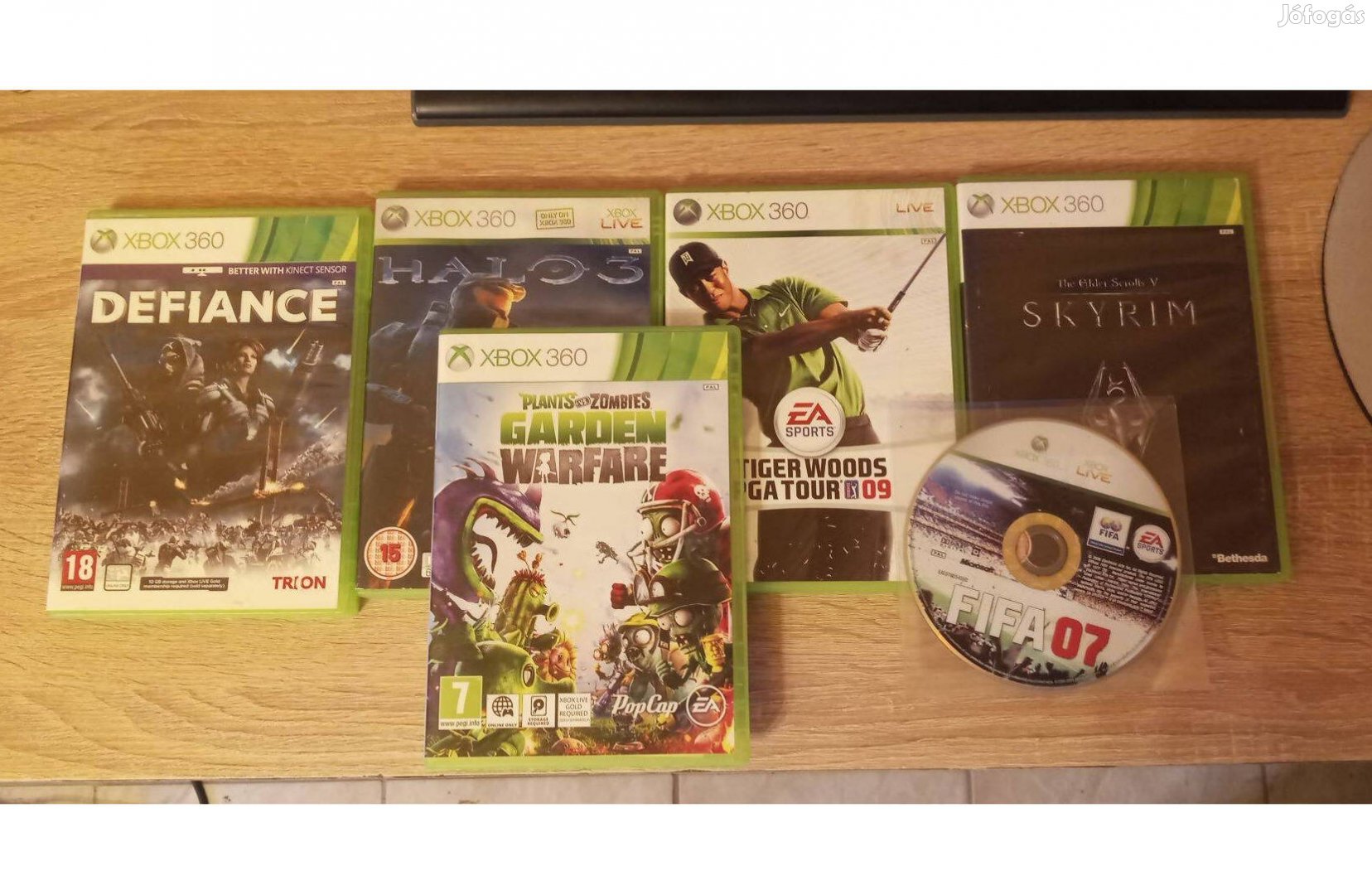 Xbox 360 6db játék egyben Defiance Halo 3 Skyrim Plants vs Zombies