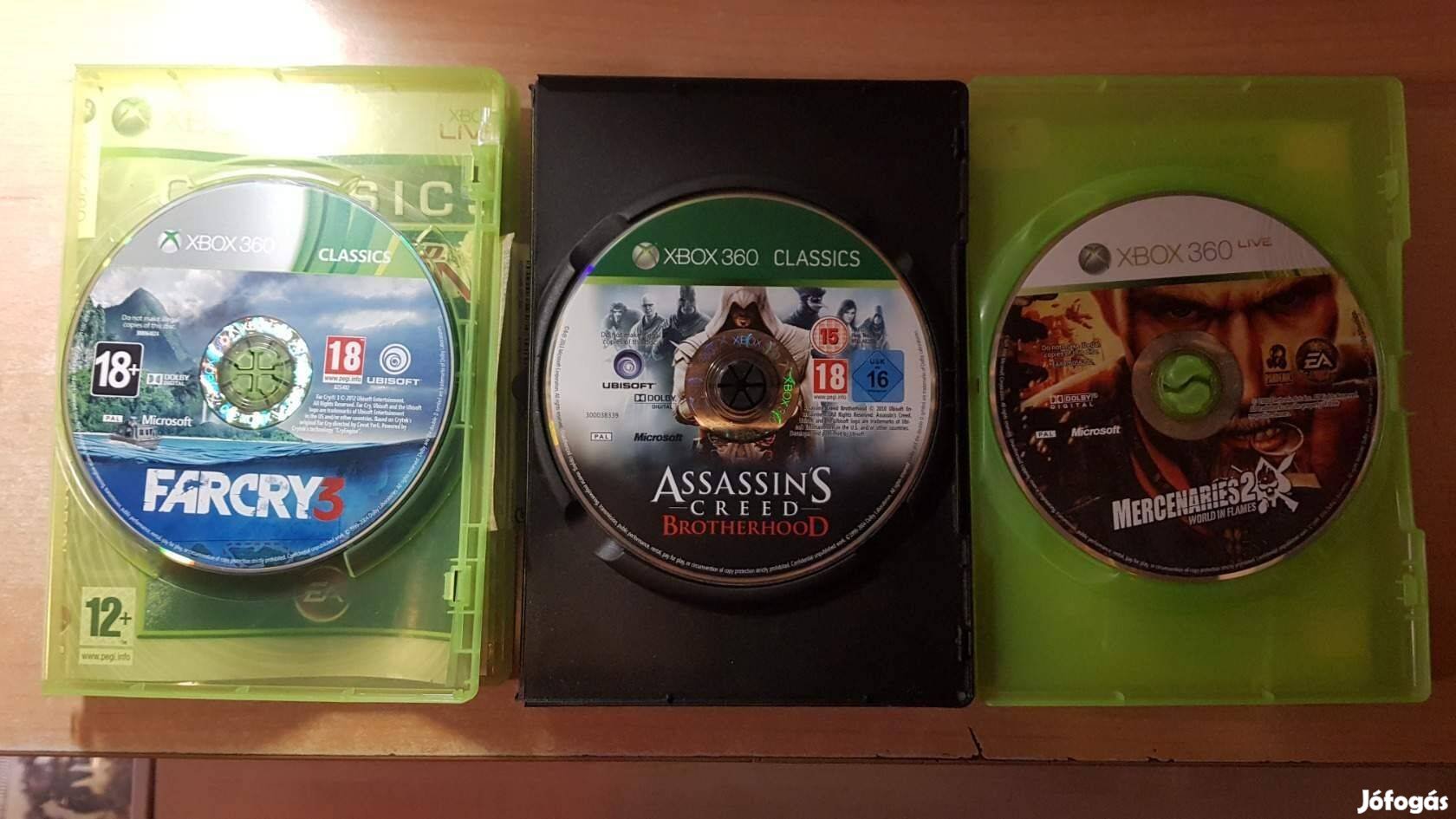 Xbox 360 Assassin's Creed Brotherhood, Mercenaries 2 játékok !