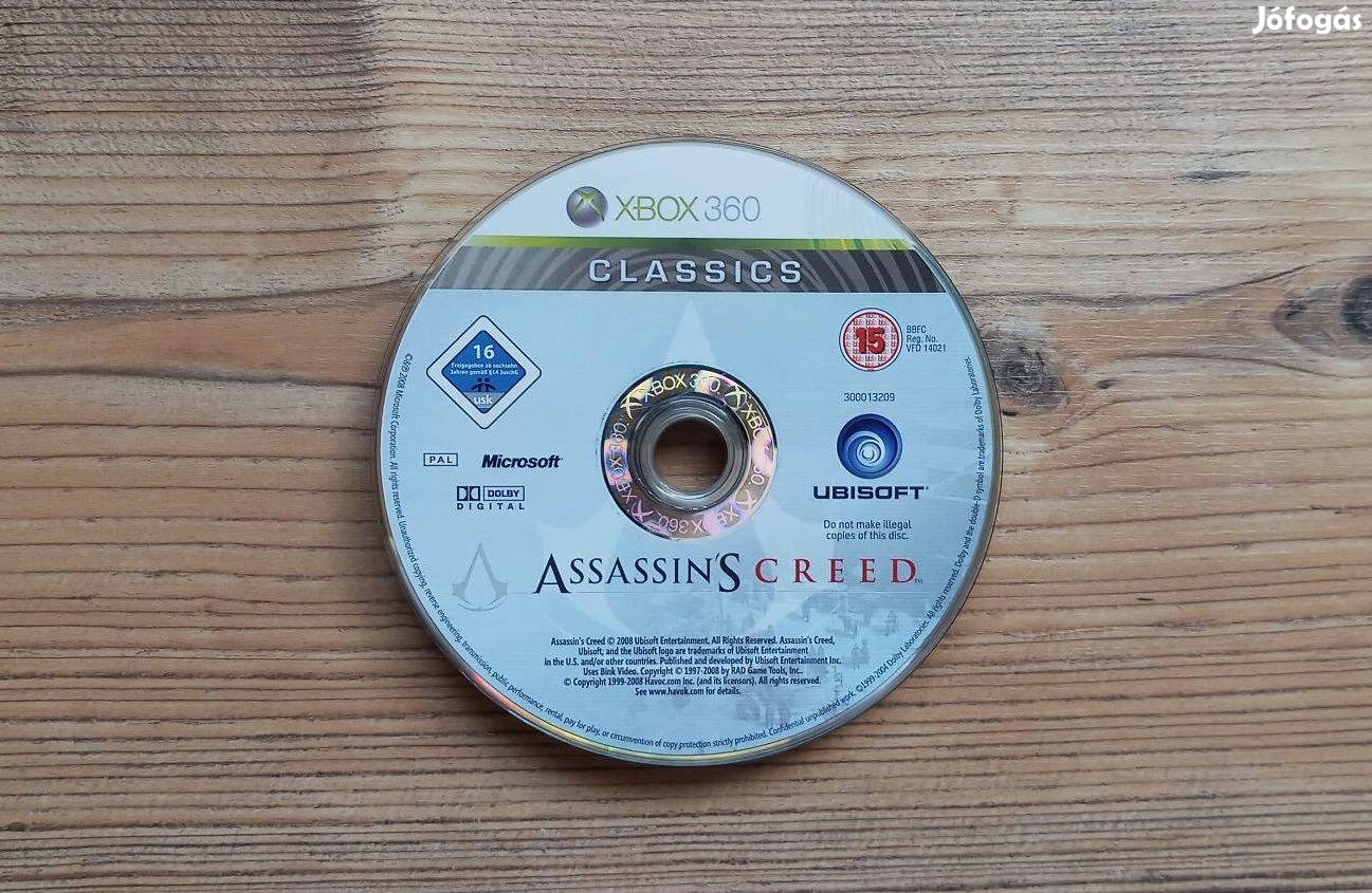 Xbox 360 Assassins Creed játék Xbox One is