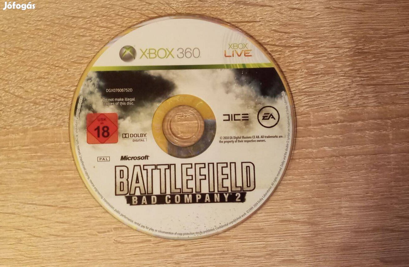 Xbox 360 Battlefield Bad Company 2 játék Xbox One is