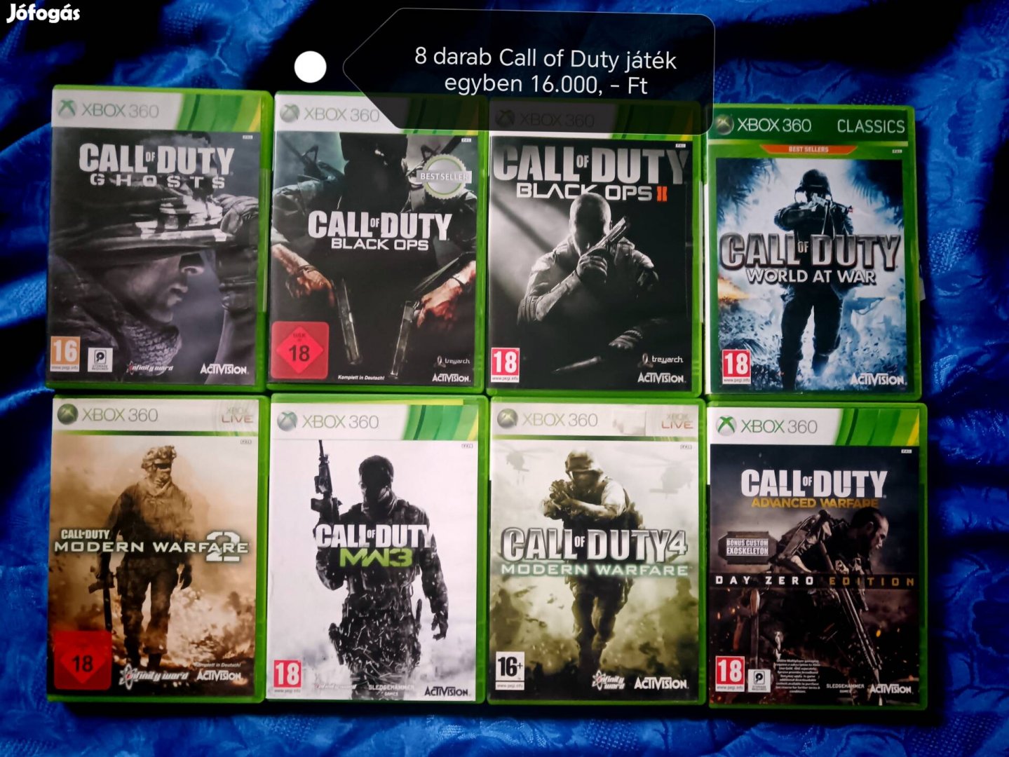 Xbox 360 Call of duty játékokat tartalmazó csomag 