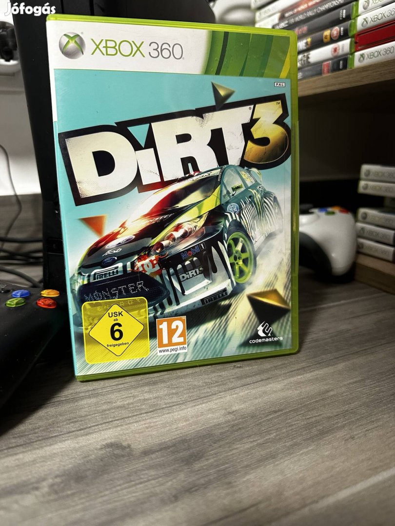 Xbox 360 Dirt3 sérült lemez doboz kézikönyv 