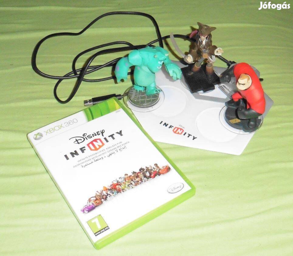 Xbox 360 Disney Infinity 1.0 Kezdő Szett 3 figurával, világkockával