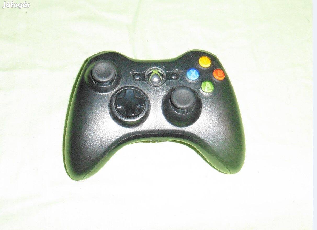 Xbox 360 Fekete Vezeték nélküli Joy, Kontroller, új elemtartóval