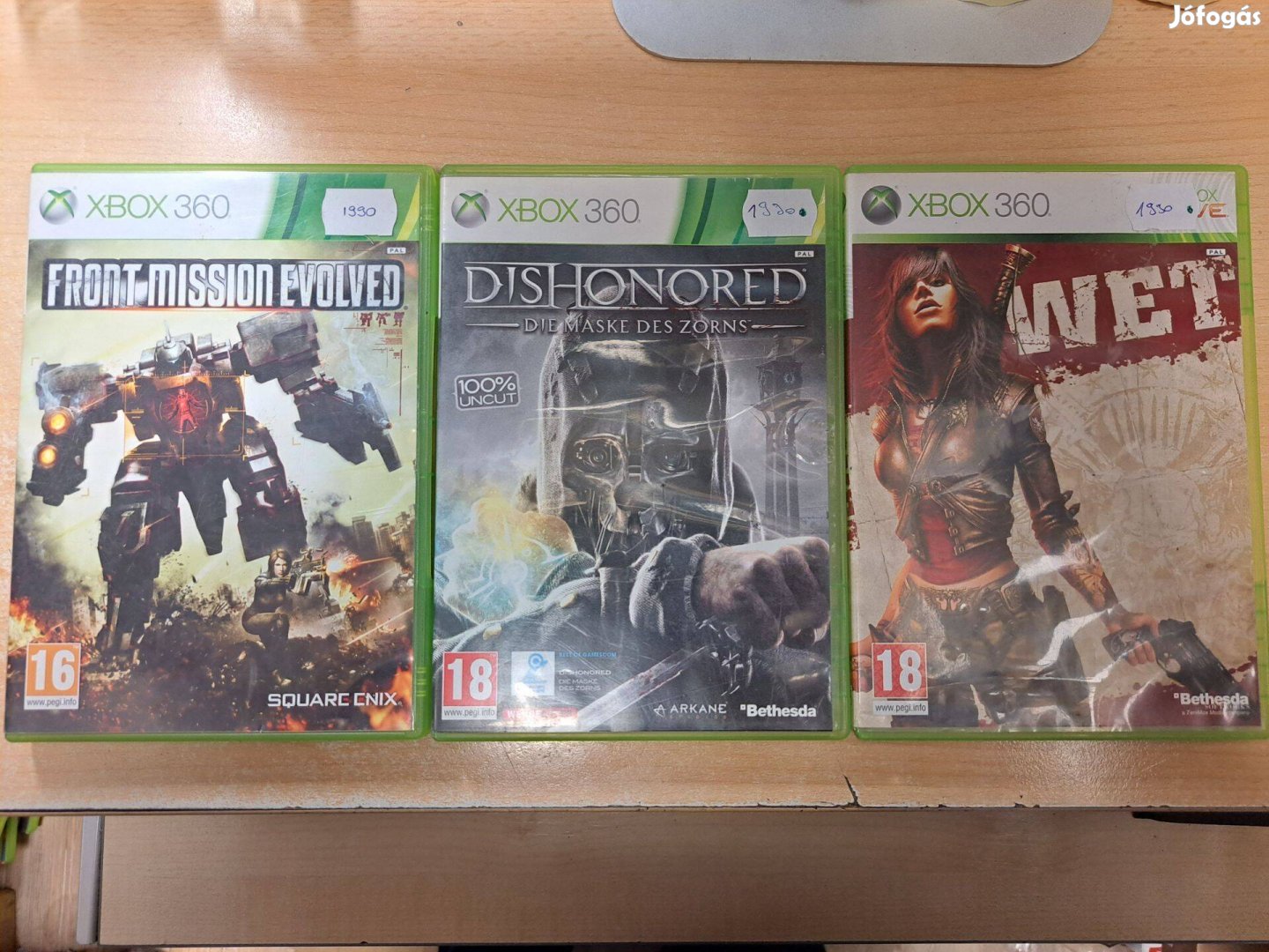 Xbox 360 Front Mission Evolved, Dishonored, Wet Játékok !