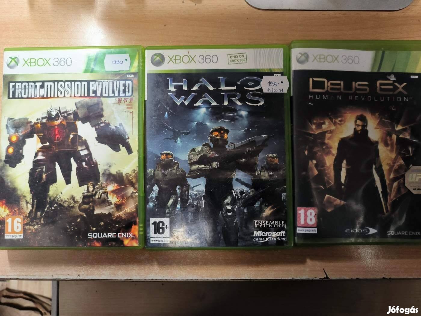 Xbox 360 Front Mission Evolved, Halo Wars, Deus Ex Játék !