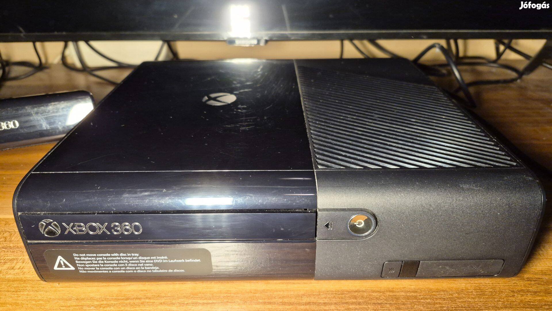 Xbox 360 Go dobozában, 2db. kontroller, kinect, 5 játék