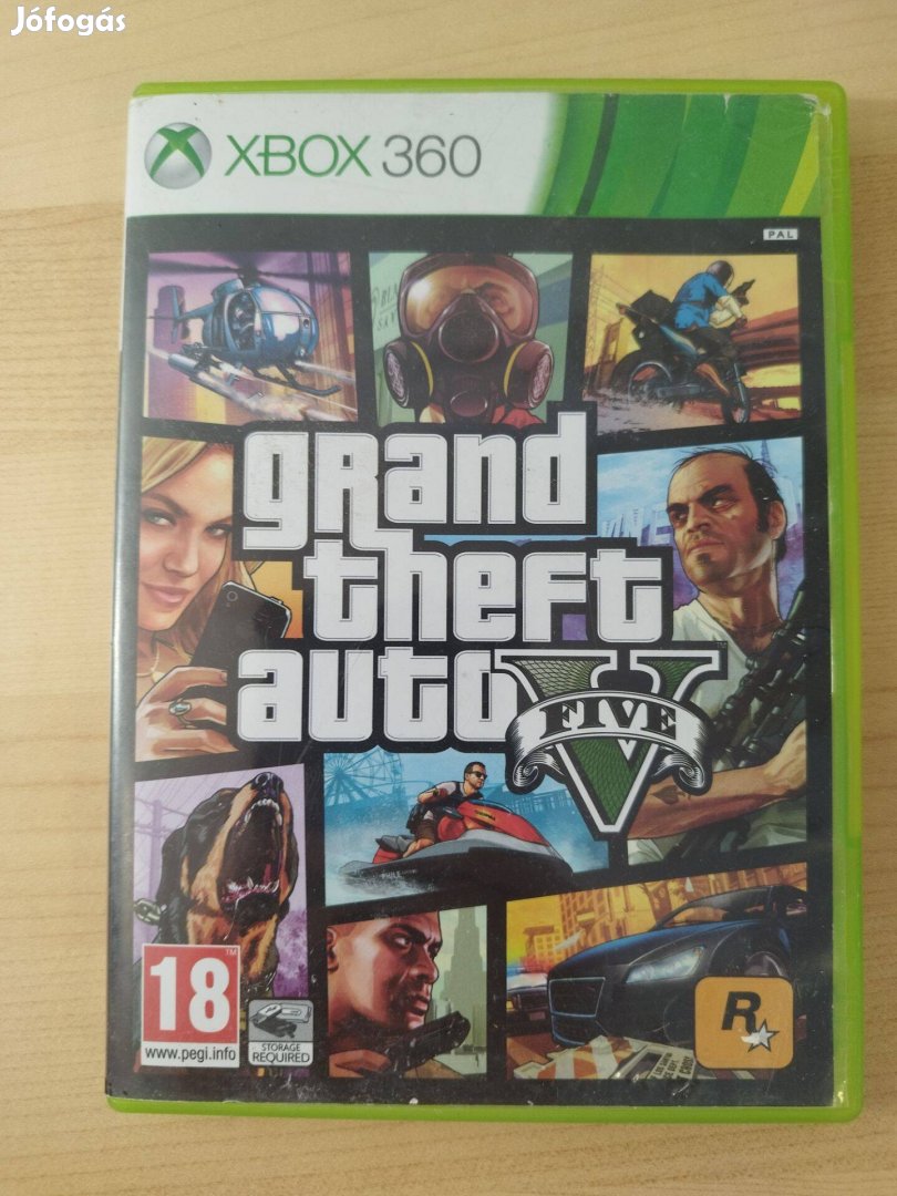 Xbox 360 Grand Theft Auto V GTA 5 eredeti játék térképpel eladó