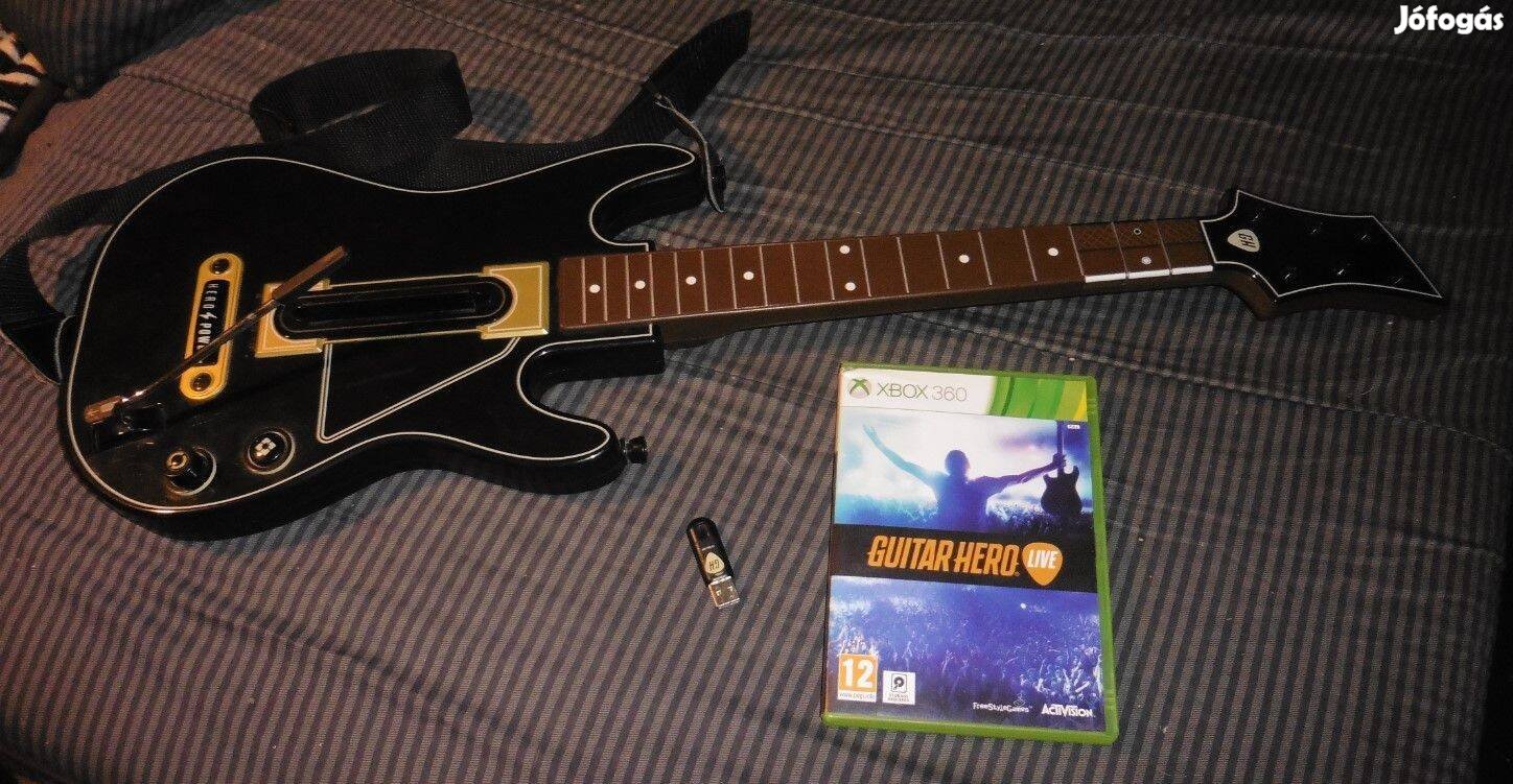 Xbox 360 Guitar Hero Live Vezeték nélküli gitár, Játékkal