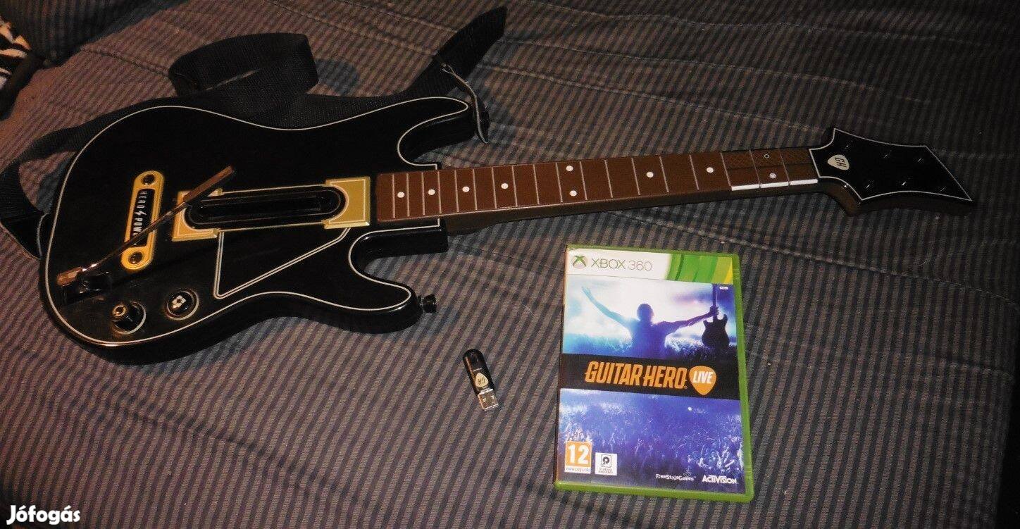 Xbox 360 Guitar Hero Live Vezeték nélküli gitár, Játékkal