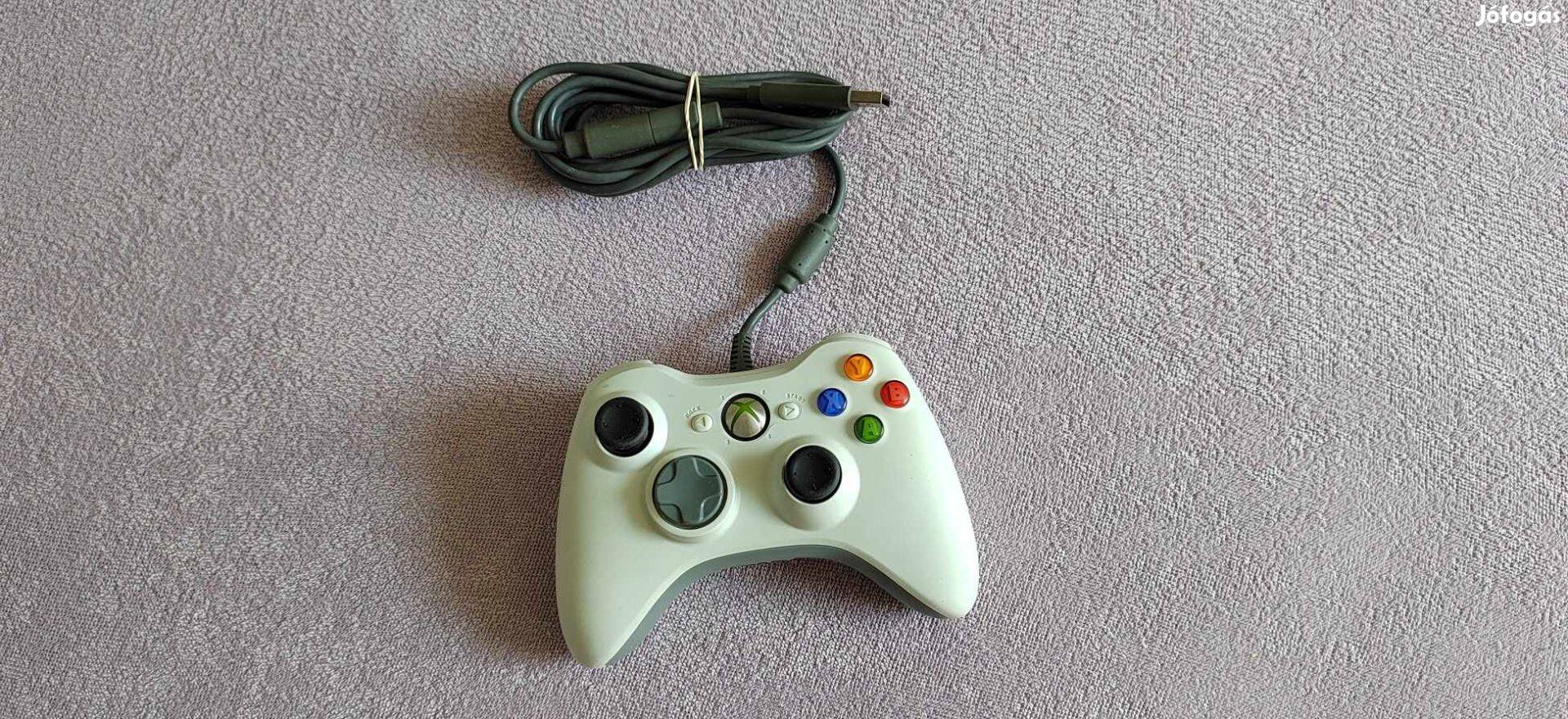 Xbox 360 Gyári vezetékes kontroller - Fehér