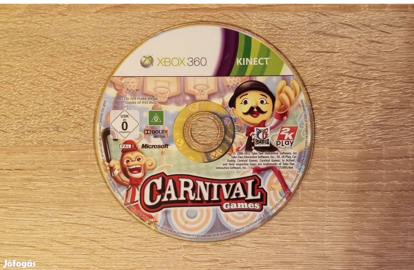 Xbox 360 Kinect Carnival games játék