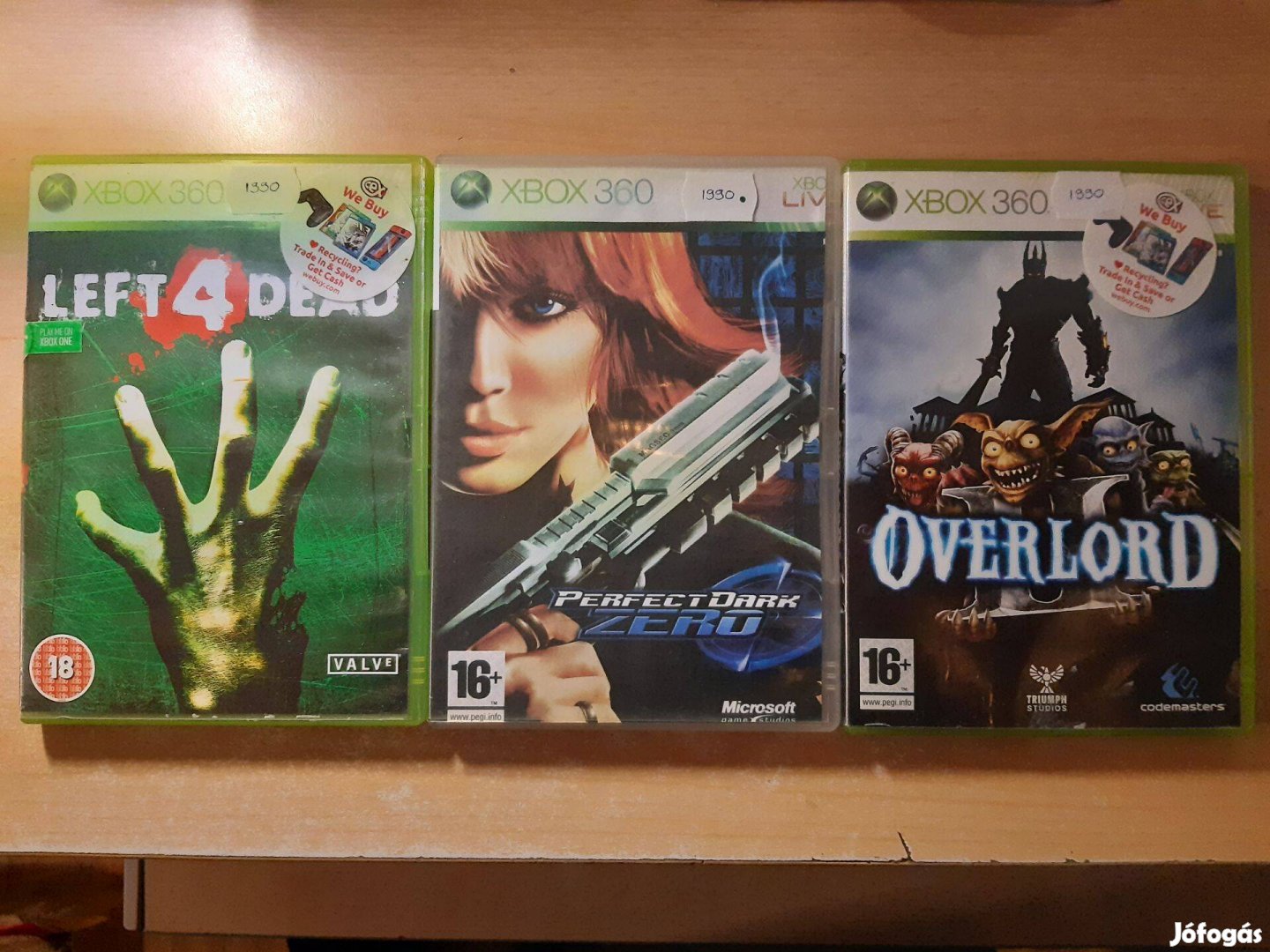 Xbox 360 Left 4 Dead, Perfect Dark Zero, Overlord 2 Játékok !