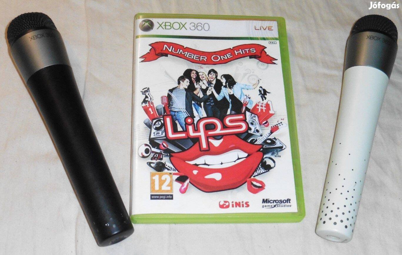 Xbox 360 Lips Number One karaoké szett 2db vezeték nélküli mikrofonnal